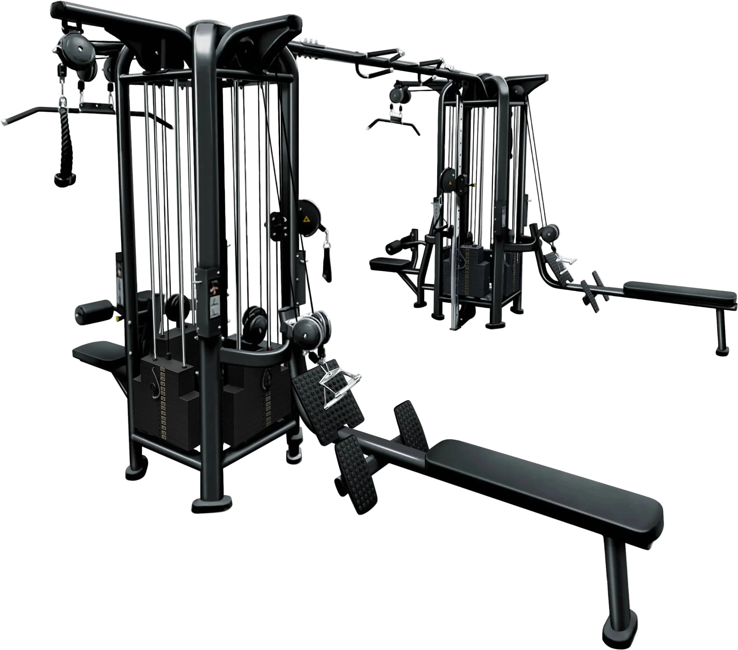 French Fitness FFB Black 8 Stack Multi Jungle Gym (New)