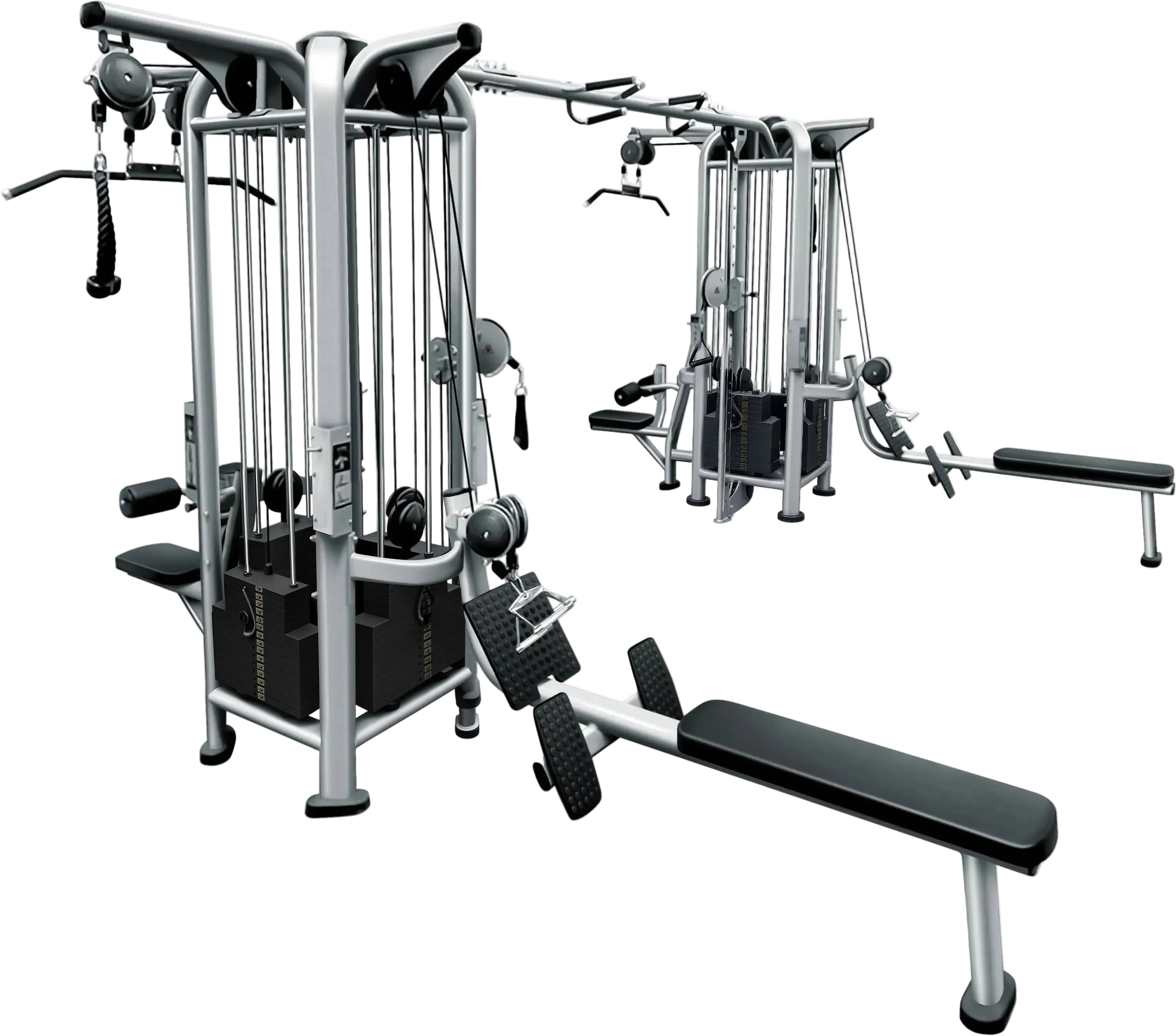 8 Stack Multi Jungle Gym - French Fitness FFS Silver (New)
